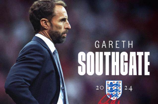 官方：索斯盖特续约至2024年 带队出战下届欧洲杯