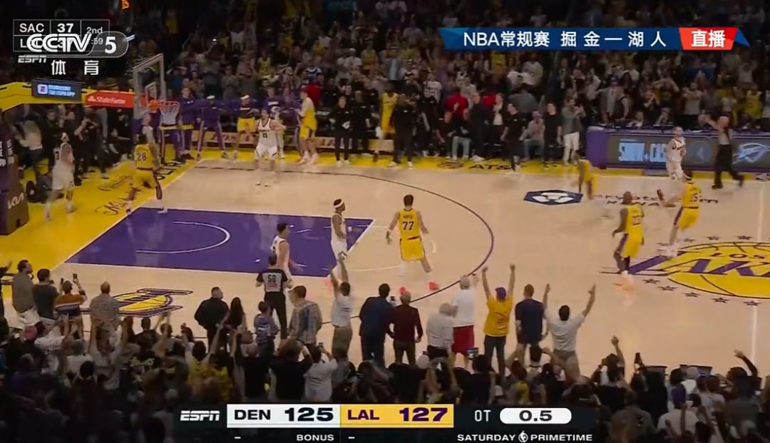 开云入口-绝杀!湖人干翻掘金!41岁詹姆斯史诗级救球...